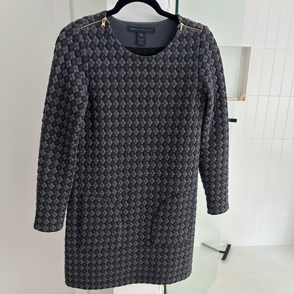 Marc by Marc Jacobs Quilted Long Sleeve Dress - SZ XS
